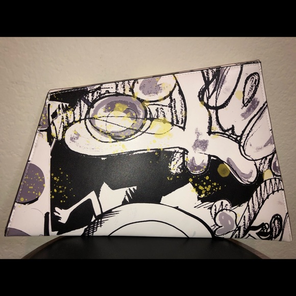 Asos Asymmetrical Graffiti-Style Envelope Clutch - Picture 14 of 16